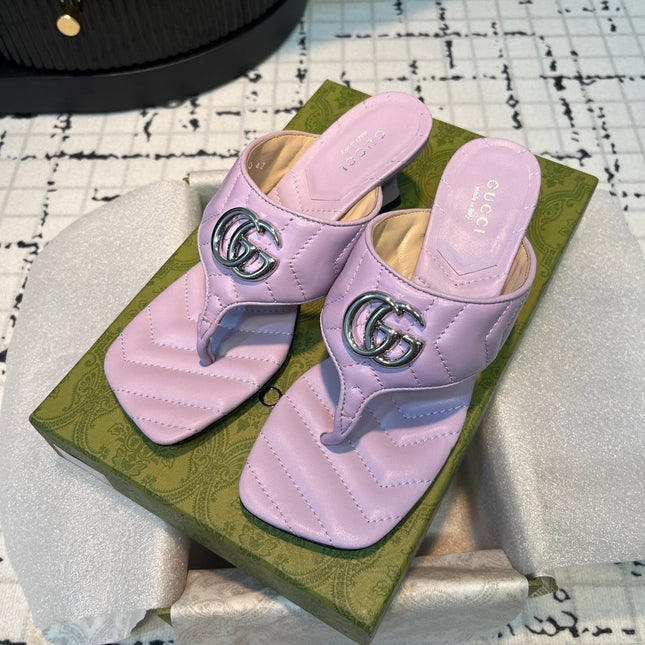 GG THONG SANDALS 55 LAVENDER CALKSKIN