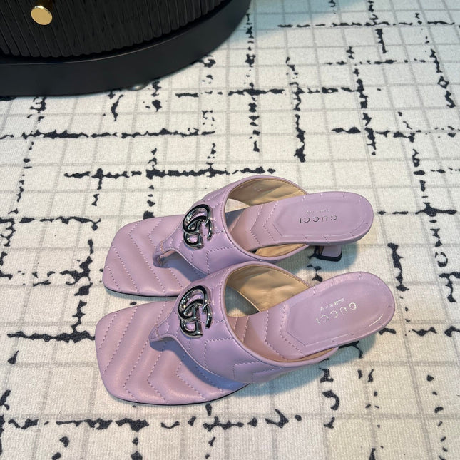 GG THONG SANDALS 55 LAVENDER CALKSKIN