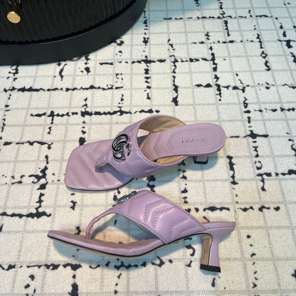 GG THONG SANDALS 55 LAVENDER CALKSKIN
