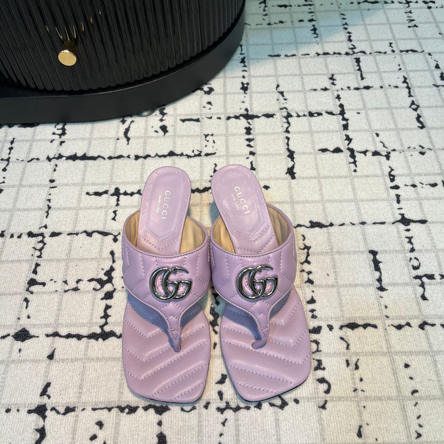 GG THONG SANDALS 55 LAVENDER CALKSKIN