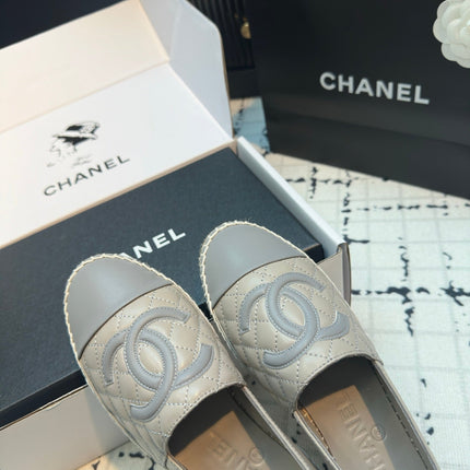 ESPADRILLES LOAFERS IN FLINT GREY LAMBSKIN