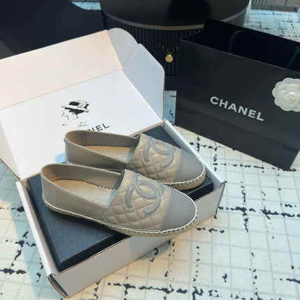 ESPADRILLES LOAFERS IN FLINT GREY LAMBSKIN