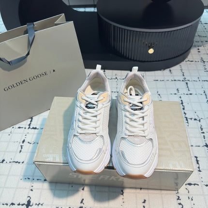 LIGHTSTAR SNEAKERS WITH WHITE CALFSKIN AND MESH UPPER AND WHITE STAR