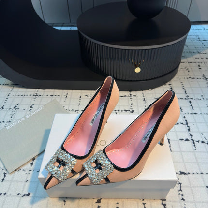 HANGISI 100 MM IN PEACH PINK SUEDE