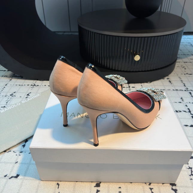 HANGISI 100 MM IN PEACH PINK SUEDE