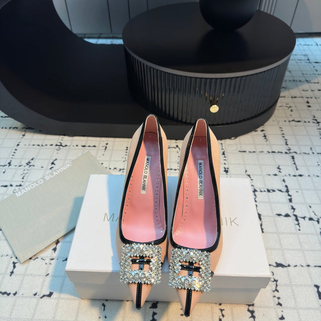 HANGISI 100 MM IN PEACH PINK SUEDE