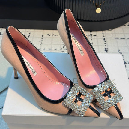 HANGISI 100 MM IN PEACH PINK SUEDE