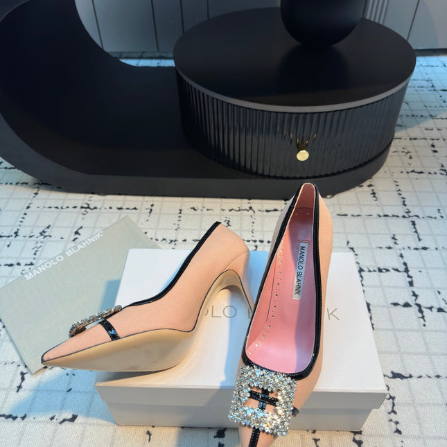 HANGISI 100 MM IN PEACH PINK SUEDE