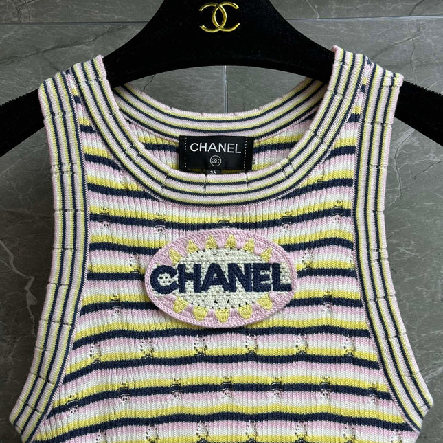 CC 2025 Dress Pink Yellow mix Black Tencel