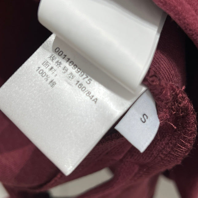 Loewe Logo Embroidered Jacket Burgundy Cotton