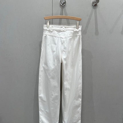 CC 25 Logo Jeans White Cotton