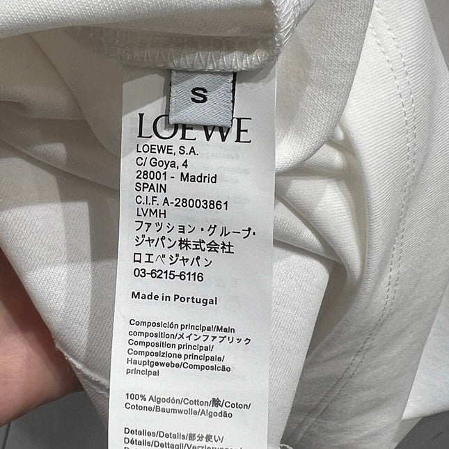 Loewe 25 Short Sleeved T-shirt White Blue Cotton 215597