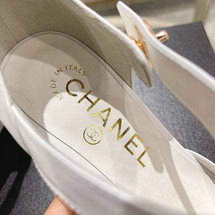 cc ballet 6cm white black wedge heel