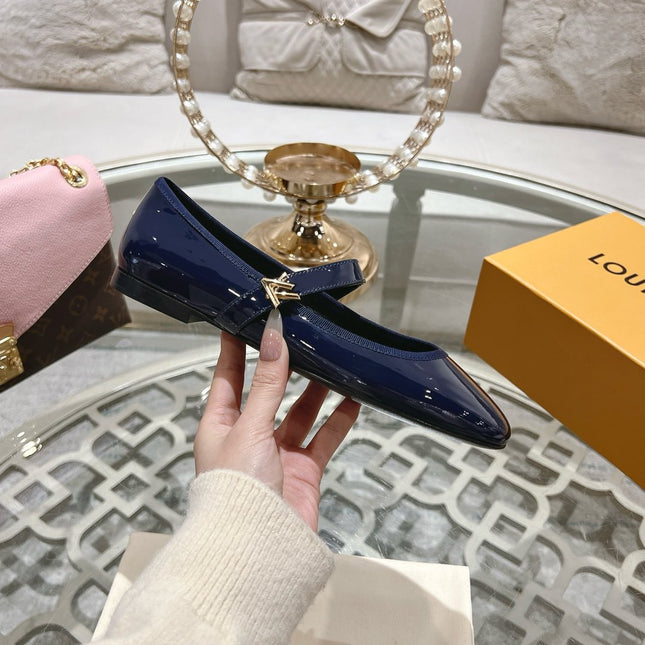 MARY JANE SHOES IN AEGEAN BLUE PATENT CALFSKIN