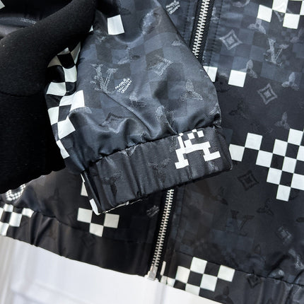 LV HOODED JACKET BLACK AND WHITE DAMIER 239118
