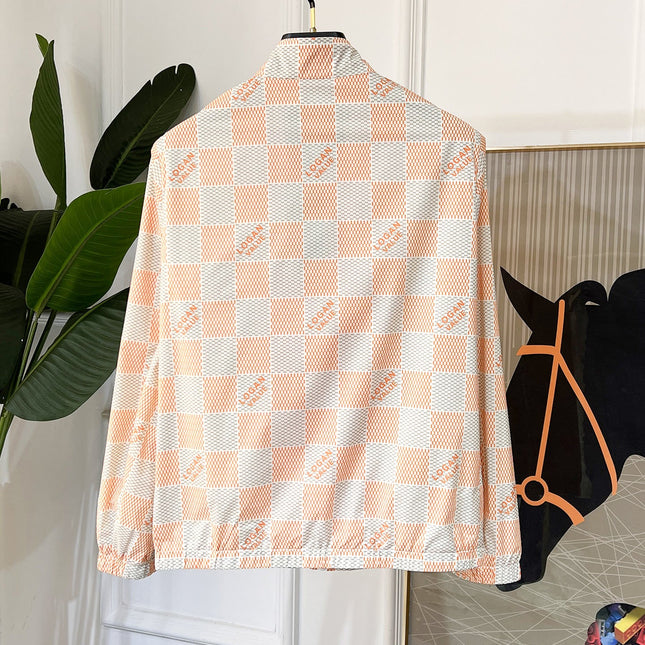 LV ORANGE AND GRAY DAMIER JACKET 239117