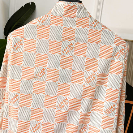LV ORANGE AND GRAY DAMIER JACKET 239117