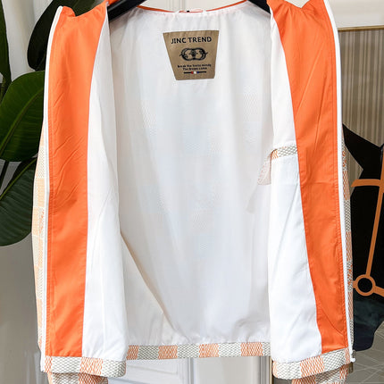 LV ORANGE AND GRAY DAMIER JACKET 239117