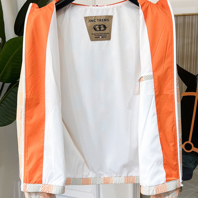 LV ORANGE AND GRAY DAMIER JACKET 239117