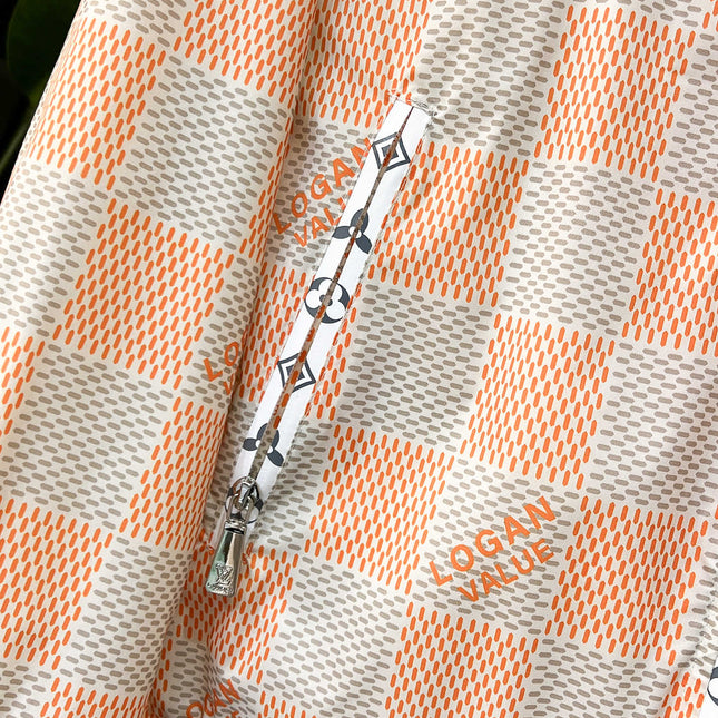 LV ORANGE AND GRAY DAMIER JACKET 239117