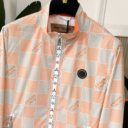 LV ORANGE AND GRAY DAMIER JACKET 239117