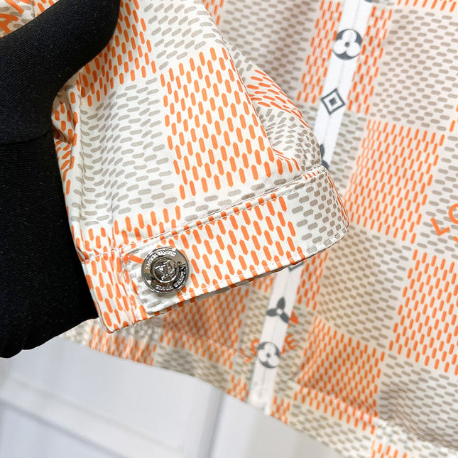 LV ORANGE AND GRAY DAMIER JACKET 239117