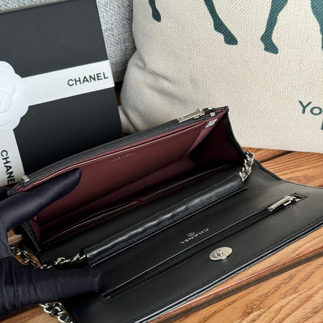 CC WOC ENTRUPY 19 BAG IN BLACK CALFSKIN