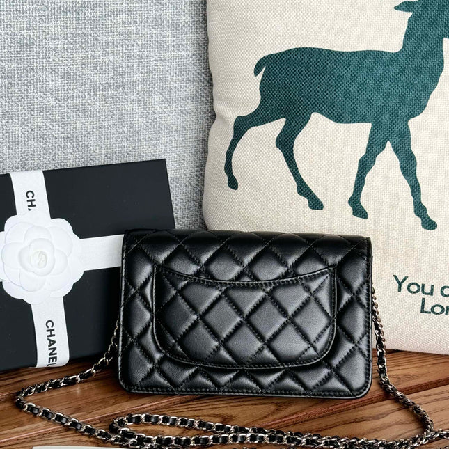 CC WOC ENTRUPY 19 BAG IN BLACK CALFSKIN
