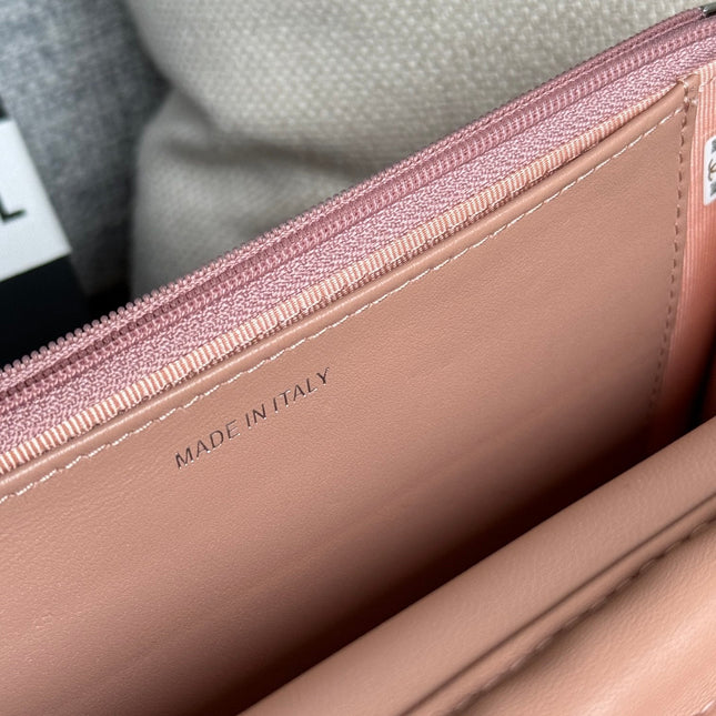 CC WOC ENTRUPY 19 BAG IN LIGHT PINK CALFSKIN