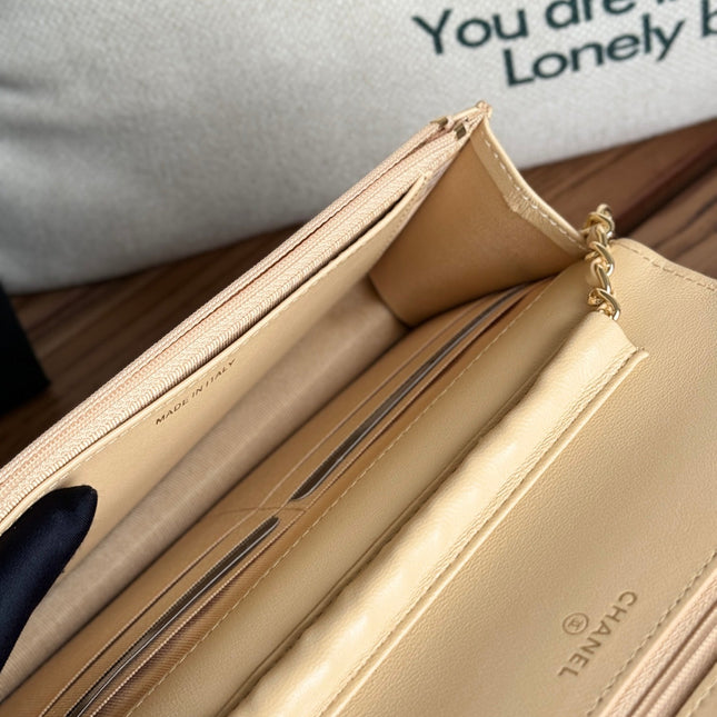 CC WOC ENTRUPY 19 BAG IN DARK CREAM CALFSKIN
