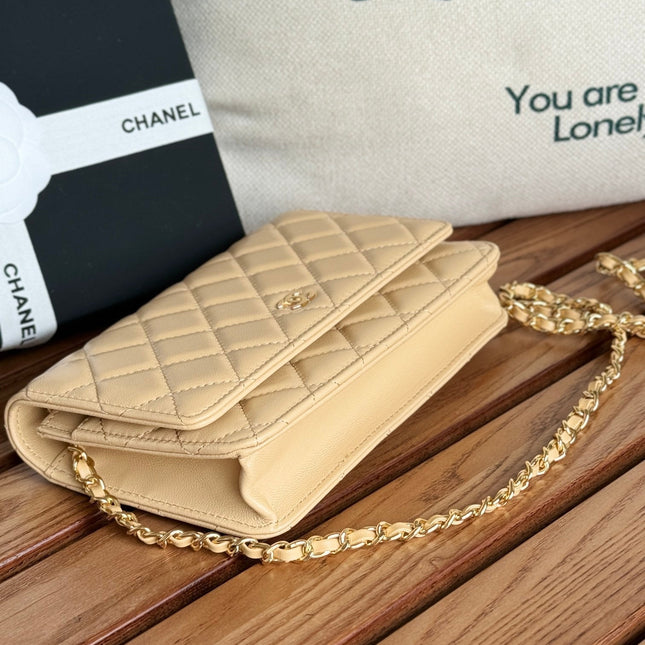 CC WOC ENTRUPY 19 BAG IN DARK CREAM CALFSKIN