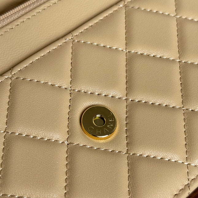 CC WOC ENTRUPY 19 BAG IN DARK CREAM CALFSKIN