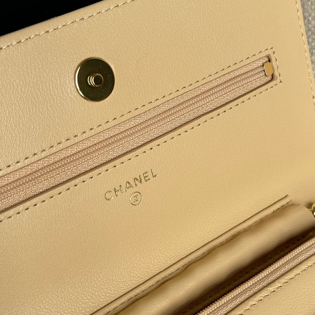 CC WOC ENTRUPY 19 BAG IN DARK CREAM CALFSKIN