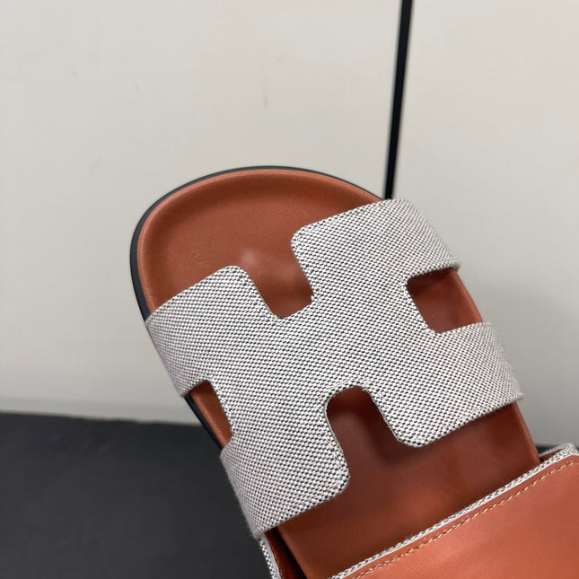 CHYPRE SANDAL ORANGE MIX CREAM CALFSKIN