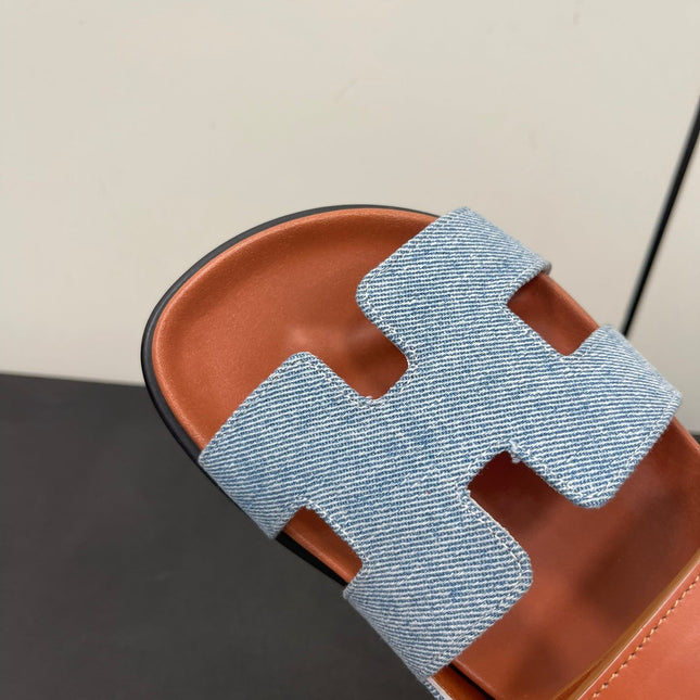 CHYPRE SANDAL ORANGE MIX SKY CALFSKIN
