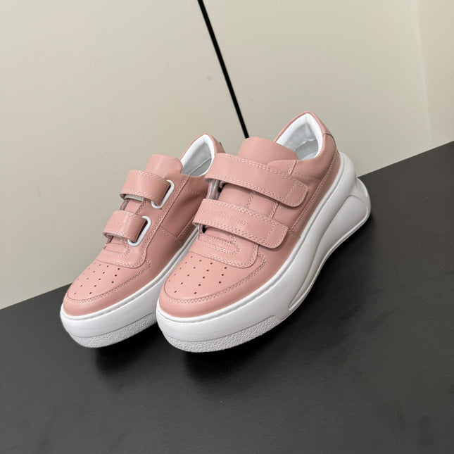 ACNE STUDIO SNEAKER IN SALMON PINK LAMBSKIN