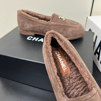 LOAFER IN PENNY BROWN SUEDE AND SOLF FLEECE LINING