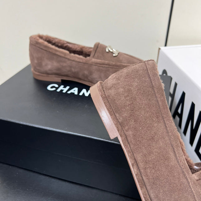 LOAFER IN PENNY BROWN SUEDE AND SOLF FLEECE LINING