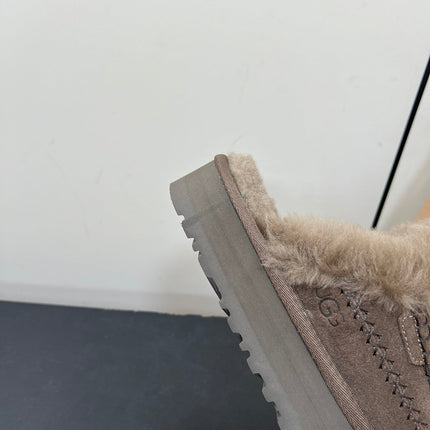 DISQUETTE ALPINE IN CEDAR BROWN SUEDE AND FLEECE