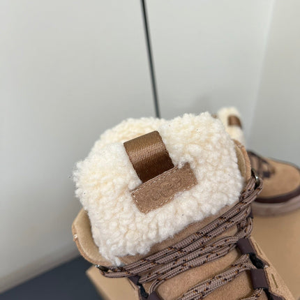 TERRETRAIL COZY LACE IN CHESTNUT BROWN SUEDE AND FLEECE