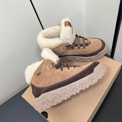 TERRETRAIL COZY LACE IN CHESTNUT BROWN SUEDE AND FLEECE