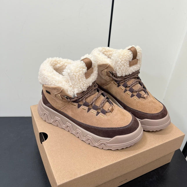 TERRETRAIL COZY LACE IN CHESTNUT BROWN SUEDE AND FLEECE