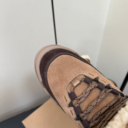 TERRETRAIL COZY LACE IN CHESTNUT BROWN SUEDE AND FLEECE