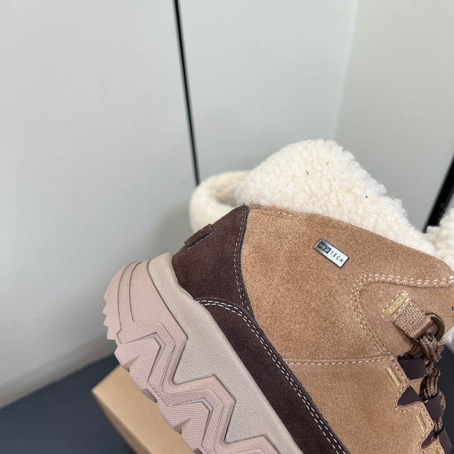 TERRETRAIL COZY LACE IN CHESTNUT BROWN SUEDE AND FLEECE
