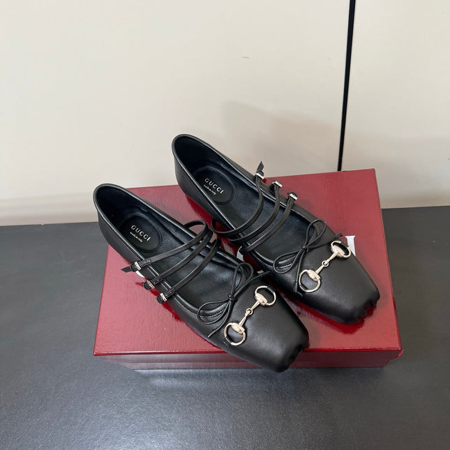 GG MARY JANE 25S IN BLACK LAMBSKIN WITH SILVER HARDWARE