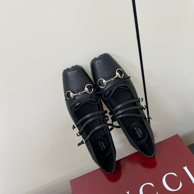 GG MARY JANE 25S IN BLACK LAMBSKIN WITH SILVER HARDWARE