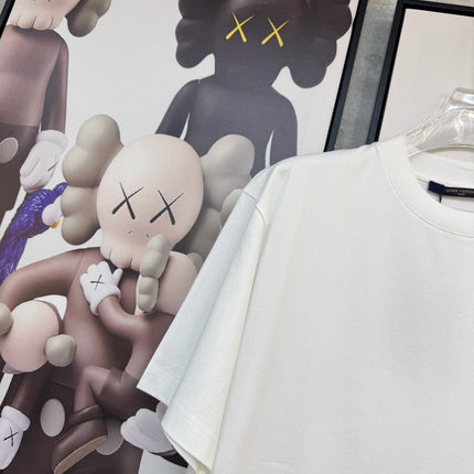 LV WHITE COTTON T-SHIRT GREEN LOGO 238914