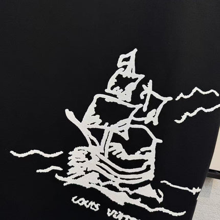 LV T-SHIRT IN BLACK COTTON FABRIC 238921