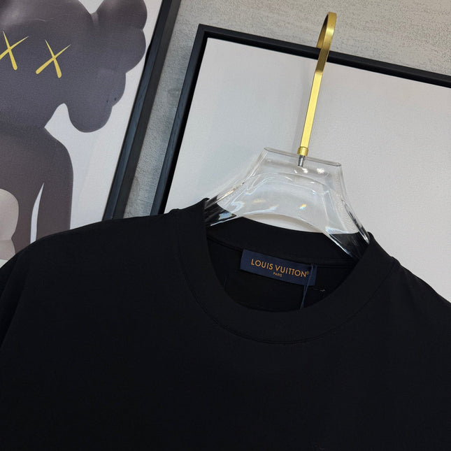 LV T-SHIRT IN BLACK COTTON FABRIC 238921