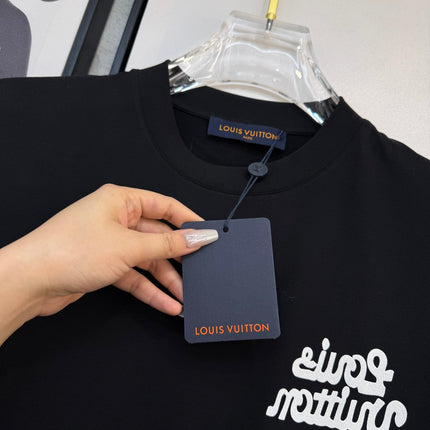 LV T-SHIRT IN BLACK COTTON FABRIC 238921